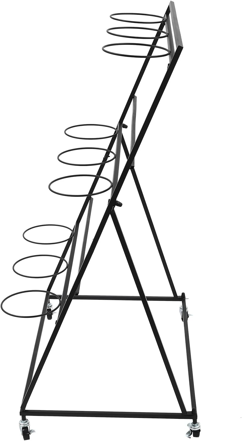 Flower Display Stand With Buckets, Flower Stand Heavy Duty Moving Flower Rack...