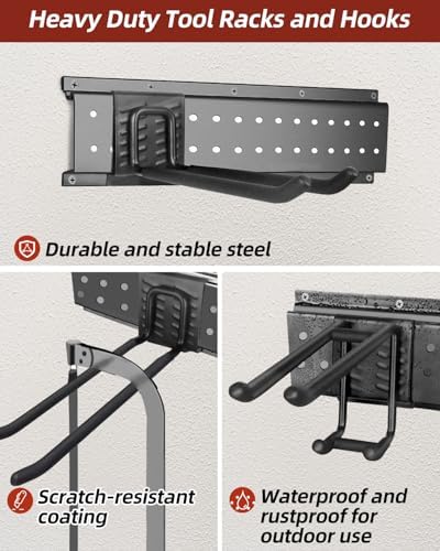 Garage Tool Organizer Wall Mount, 64in Tool Rack, 560LBS Capacity