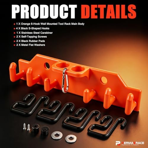 Lineman Bucket Truck Tool Board Hook Organizer,4 Mount Hooks (2×3" &...