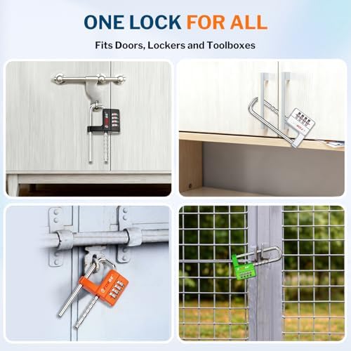 FORGE 2 Pack Combination Lock with Adjustable Shackle (1.57"-3.85")...