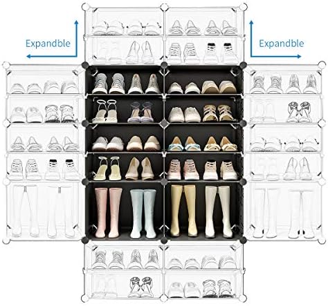 KOUSI Portable Shoe Rack Organizer 48 Pair Tower Shelf Storage Cabinet Stand ...