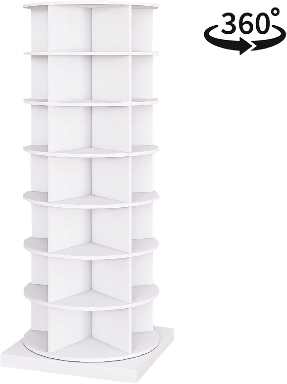 HomVent Rotating Shoe Rack, 7-Tier Spinning Shoe Rack Tower