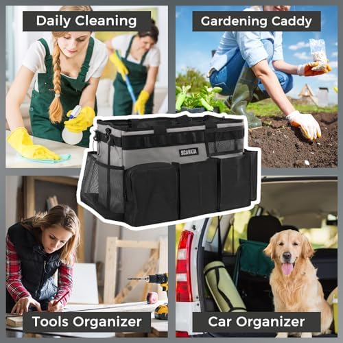 SCAVATA Wearable Cleaning Caddy Bag, Cleaning Caddy Supplies Organizer with H...