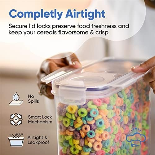 Set of Storage Box - Lunch Box, 8 Labels, Set of Spoons and Marker, Flour Box...