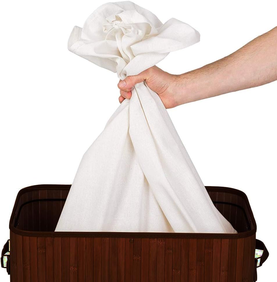 Bakaji Laundry Hamper with Double Compartment for Laundry Hamper House 2 Spaz...