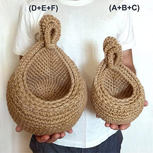 3pack Wall Hanging Vegetable and Fruit Basket Woven Fruit Basket For Kitchen ...