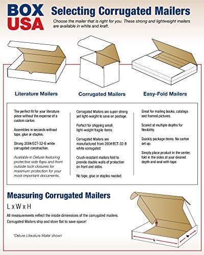 BOX USA BM10104 10"L x 10"W x 4"H, White (Pack of 50)