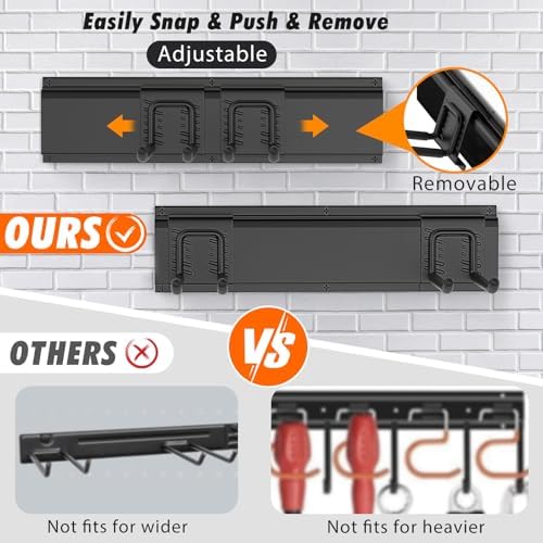 Housolution Garage Wall Organizer 64 Inch - 18Pack Carries 570 lbs