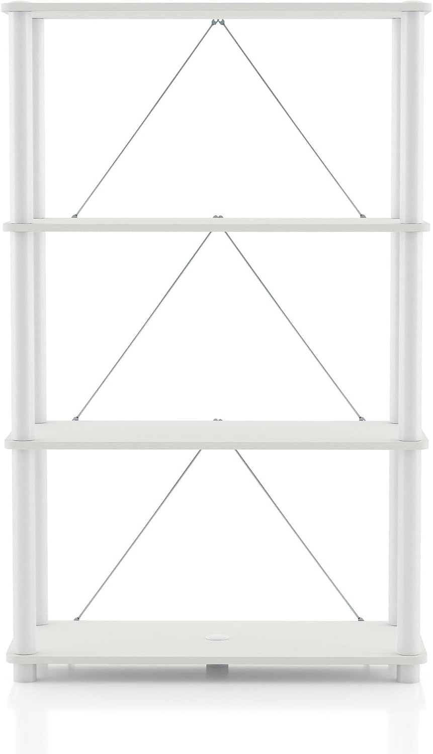 Homes: Inside + Out Apexa Modern 4-Tier Wide Shelving Units, Collectibles Dis...