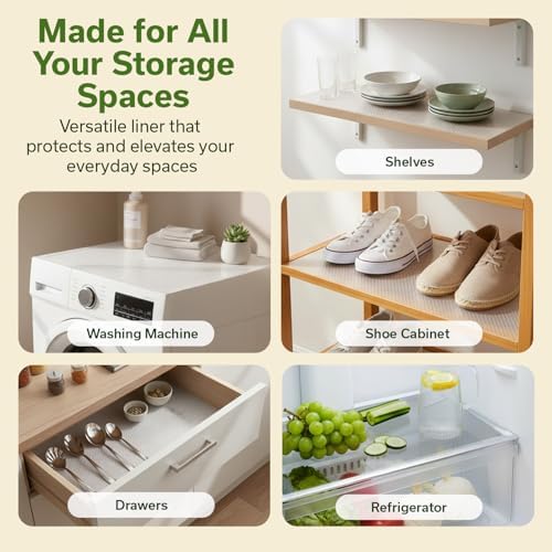 EVALAND Shelf Liner Cabinet Liner Non-Adhesive Drawer Liner 15.8 in x 33 FT