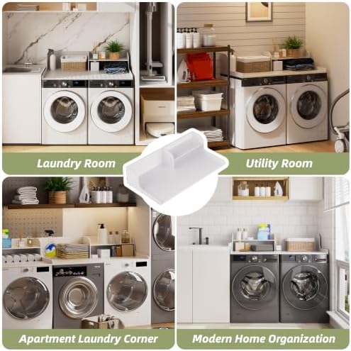 Washer Dryer Countertop with Shelf,2 Tier,White