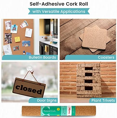Con-Tact Brand Multi-Purpose Cork Shelf Liner, 18" x 4', Brown, Pack...