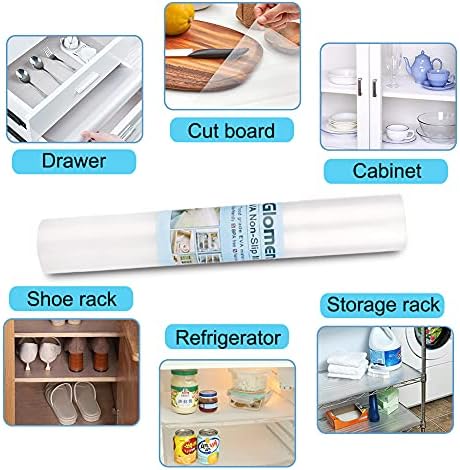 Shelf Liner, Non-Slip Cabinet Liner, Washable Oil-Proof for Kitchen Cabinet, ...