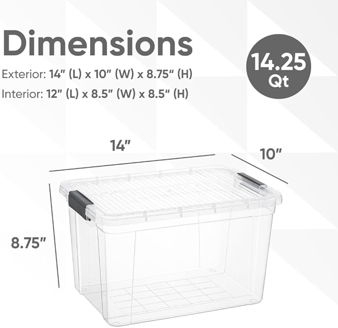 Superio Clear Storage Boxes