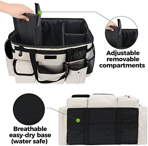Cleaning Caddy Organizer with Handle - Large Caddy Bag for House & Bathro...