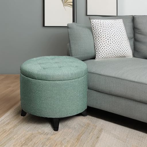 Convenience Concepts Designs4Comfort Round Storage Ottoman 19.75" - Vers...