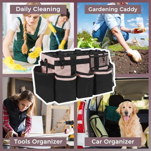 SCAVATA Wearable Cleaning Caddy, Cleaning Caddy Supplies Organizer with Handl...