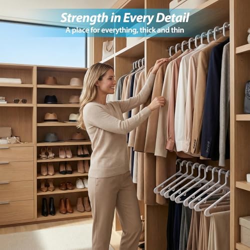 Heavy Duty Plastic Hangers – Super Thick & Reinforced with 20lb Capacity ...