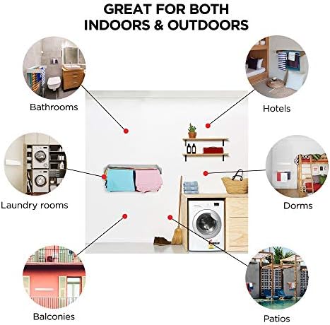 Step Up Laundry Drying Rack (28-INCH White), Wall Mounted, Retractable Clothe...