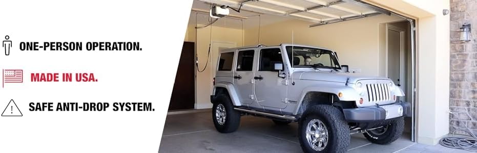 HARKEN Hoister Jeep Hardtop Remover Garage Storage Pulley Lift System for Wra...
