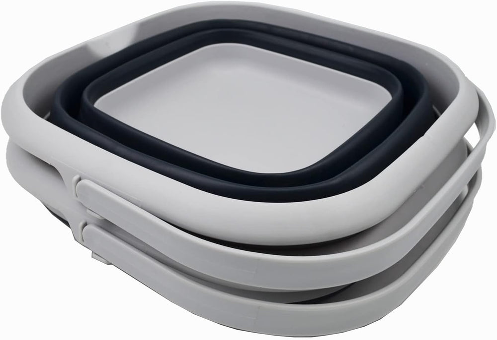 SAMMART 8.5L (2.2 Gallon) Collapsible Square Handy Bucket/Foldable SquareWate...