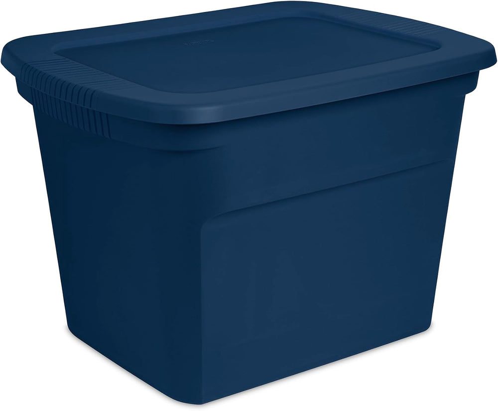 Sterilite Tote, Plastic Storage Bins with Snap Lids, 18 Gallon, 16-Pack
