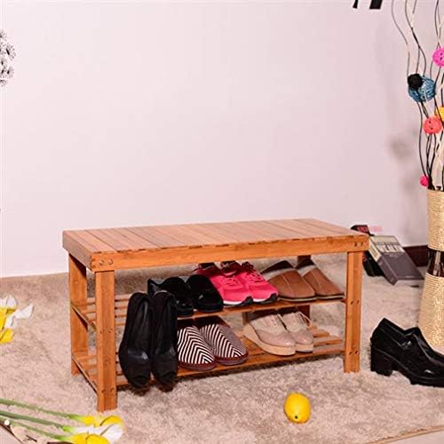 3 Tier Shoe Rack with Bench, Premium Bamboo Shoe Storage Shelf or Shoe Rack B...