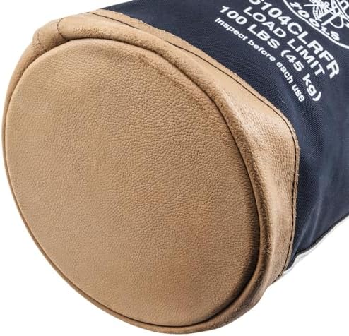 Klein Tools 5104CLRFR Canvas Bucket, Flame-Resistant Top Closing Tool Bucket,...
