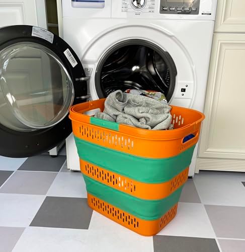 SAMMART 38L(10 Gal) Collapsible Laundry Basket - Foldable Pop-Up Storage Cont...