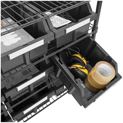 4-Tier NSF 9-Bin Steel Wire Shelving Rack, 36"W x 14"D x 31"H,...