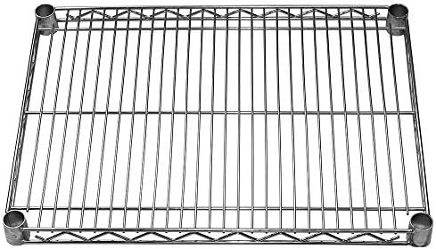 Shelving Inc. 18" d x 24" w Chrome Wire Shelving with 2 Tier Shelves