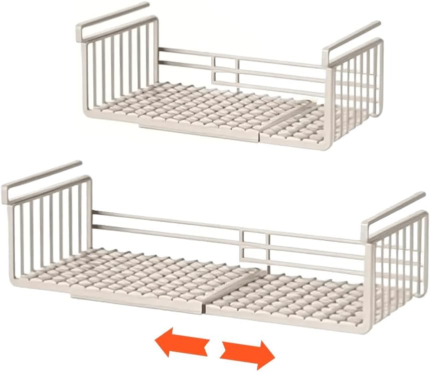 Extendable Under Shelf Storage Basket, Hanging Baskets Under Cabinet Shelf Or...