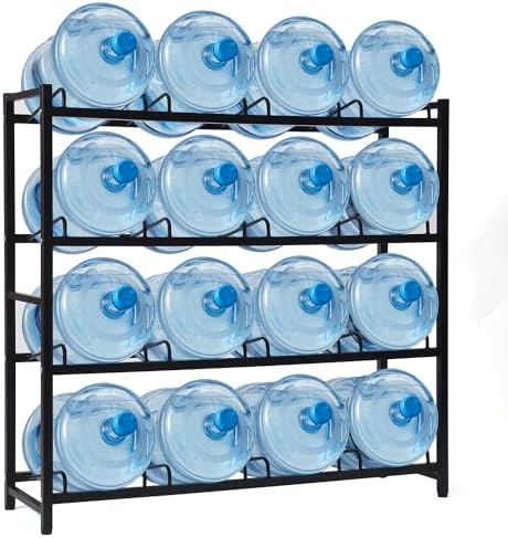16-Tray Water Cooler Jug Rack - Heavy Duty Carbon Steel 5 Gallon Water Dispen...