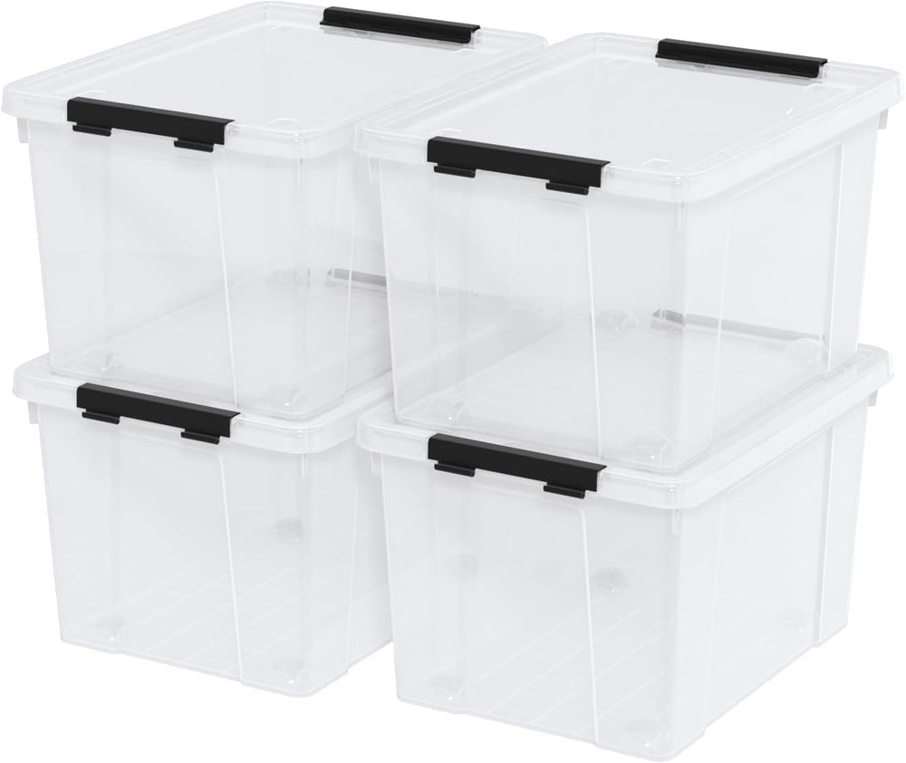 4-Pack Plastic Storage Bins