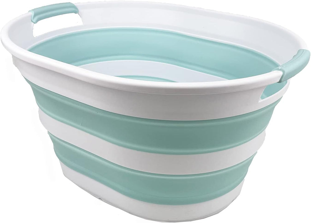 SAMMART 23L (6 Gallons) Collapsible Plastic Laundry Basket - Oval Tub/Basket ...