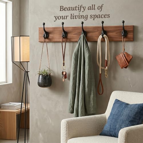My Fancy Farmhouse Rustic Cast Iron Coat Hooks (10 Pack) Wall Mounted Farmhou...