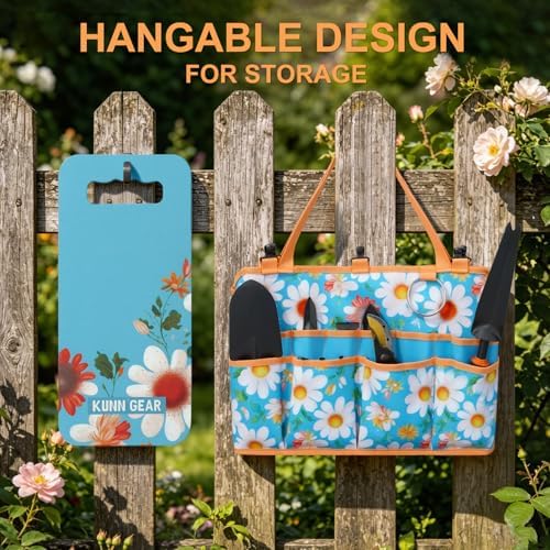 KUNN 5 Gallon Garden Bucket Tool Organizer & Kneeling Pad Set, 18-Pocket ...