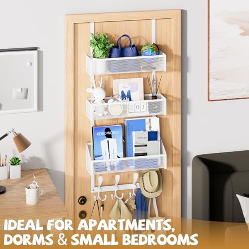 Kaiferty Over The Door Hooks Organizer, Coat Rack Over The Door Storage Hange...