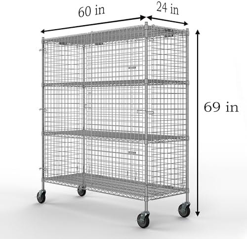 24" W x 60" L x 69" H Heavy Duty Utility Commercial Grade Meta...