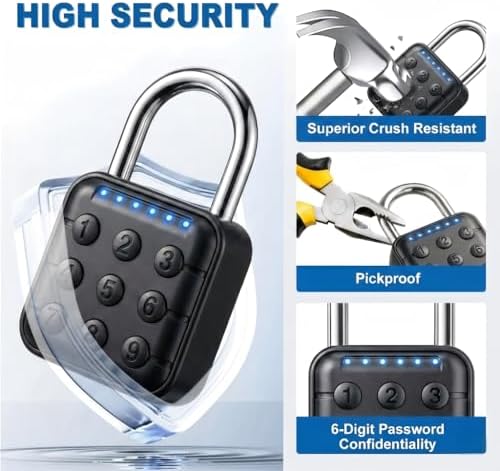 Combination Padlock, 2 Pack, Black
