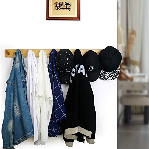WEBI Coat Rack Wall Mounted,10 Hooks,38" Long Coat Hanger Wall Mount,Peg...