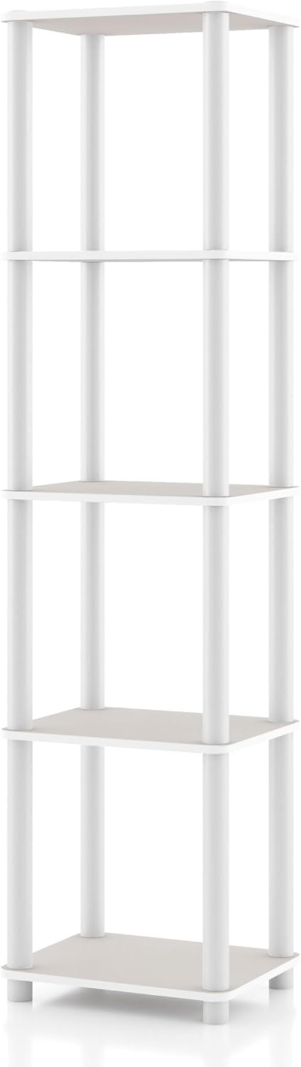 Homes: Inside + Out Apexa Modern 5-Tier Narrow Shelving Units, Collectibles D...