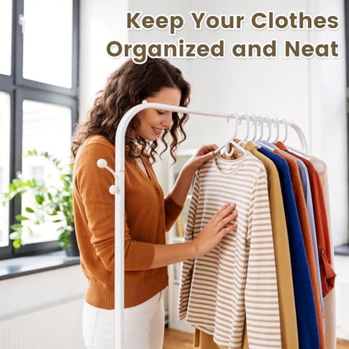 White Plastic Hangers, Heavy Duty Clothes Hangers with Center Hook