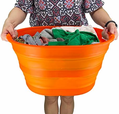 SAMMART 23L (6 Gallons) Collapsible Plastic Laundry Basket - Oval Tub/Basket ...