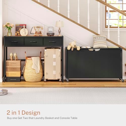 Laundry Sorter, Rolling Laundry Hamper with 4 Section Pull-Out Bags, 300L Lar...
