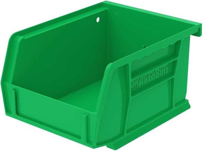 Akro-Mils 30210 AkroBins Plastic Storage Bins, Space-Saving Stackable Bins