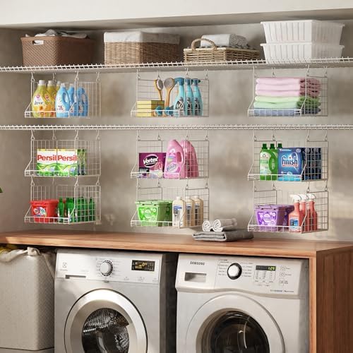 3-Tier Foldable Laundry Basket Organizer with Rotating Hooks(no wire shelf)