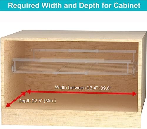 iPEGTOP 2 Pack Pull Out Cabinet Drawer Shelf Organizer, Extendable Sliding Sl...