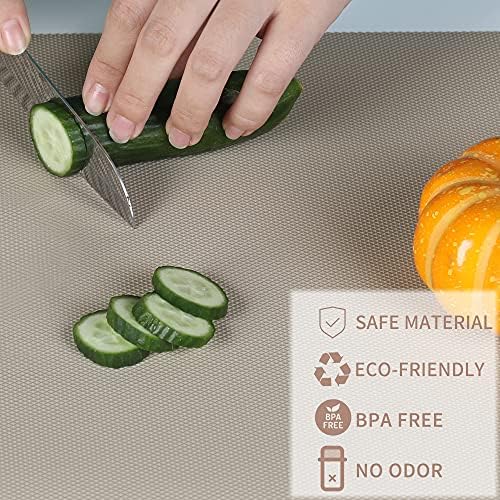 Kitchen Shelf Liner Drawer Liners, Non-Adhesive Refrigerator Liners Waterproo...