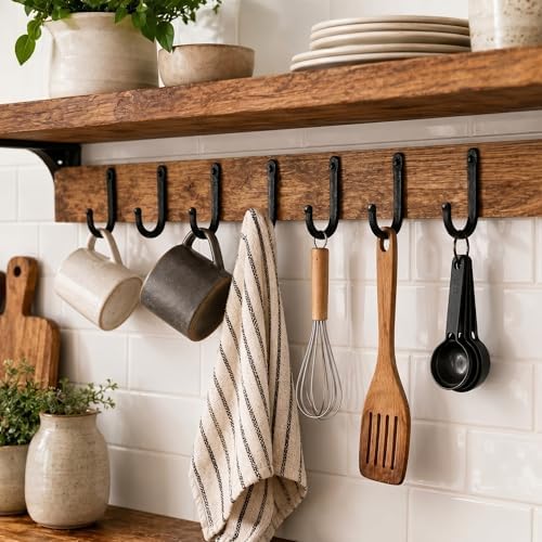 15 Pack Railroad Spike Cast Iron Hooks Rustic Black Vintage Coat Hanger Wall ...